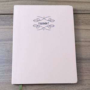 Elegant Cream Notebook with Green Ribbon-NEW